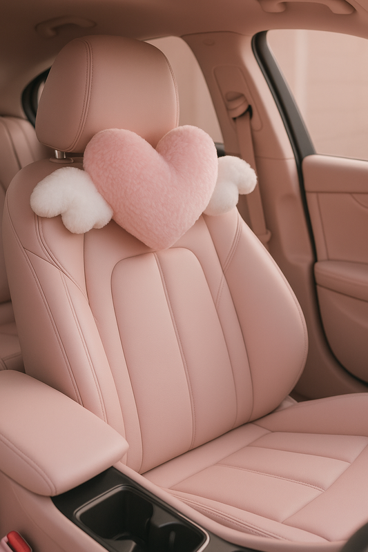 Heart Car Headrest Pillow